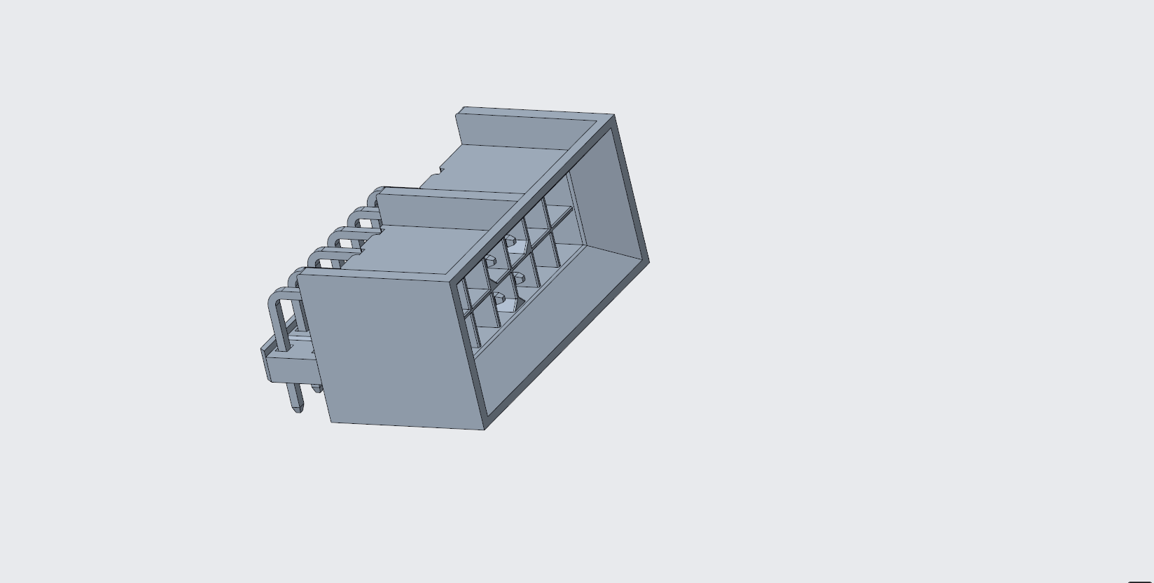 3.0 mm间距12芯双排卧式通孔回流插座（长短针）